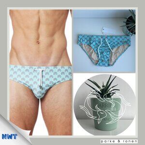 Parke & Ronen - Print Meridian Brief - Fan Dancer Blue (M)